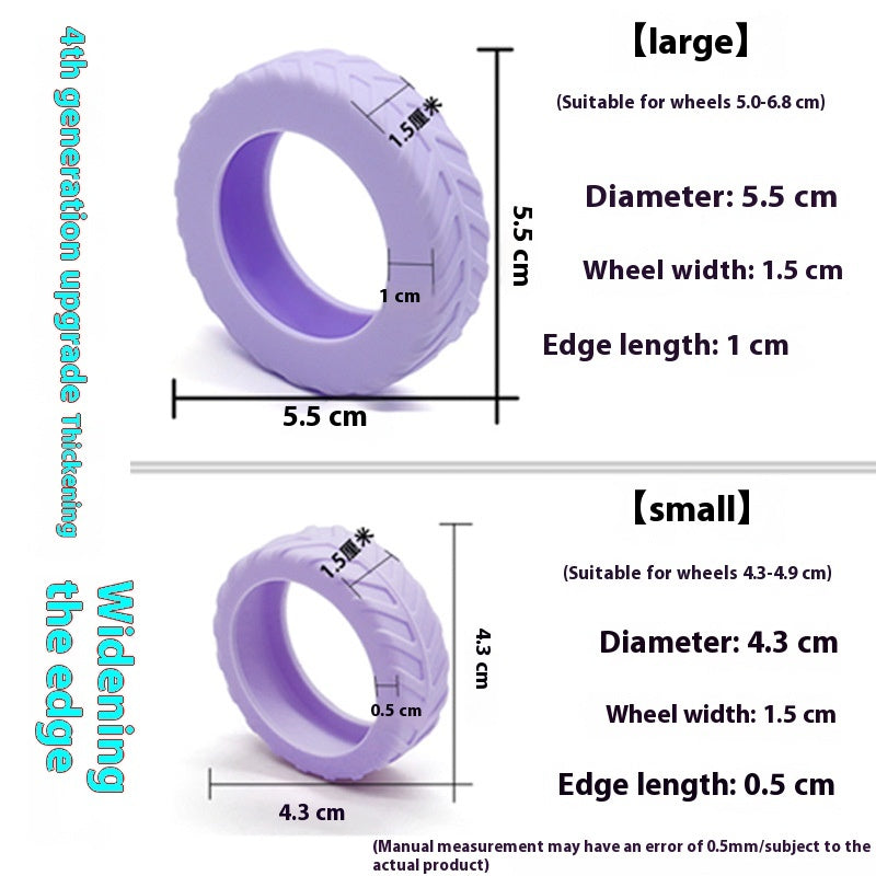 Noise Reduction Universal Wheel Mute Silicone Luggage Wheel Protective Cover