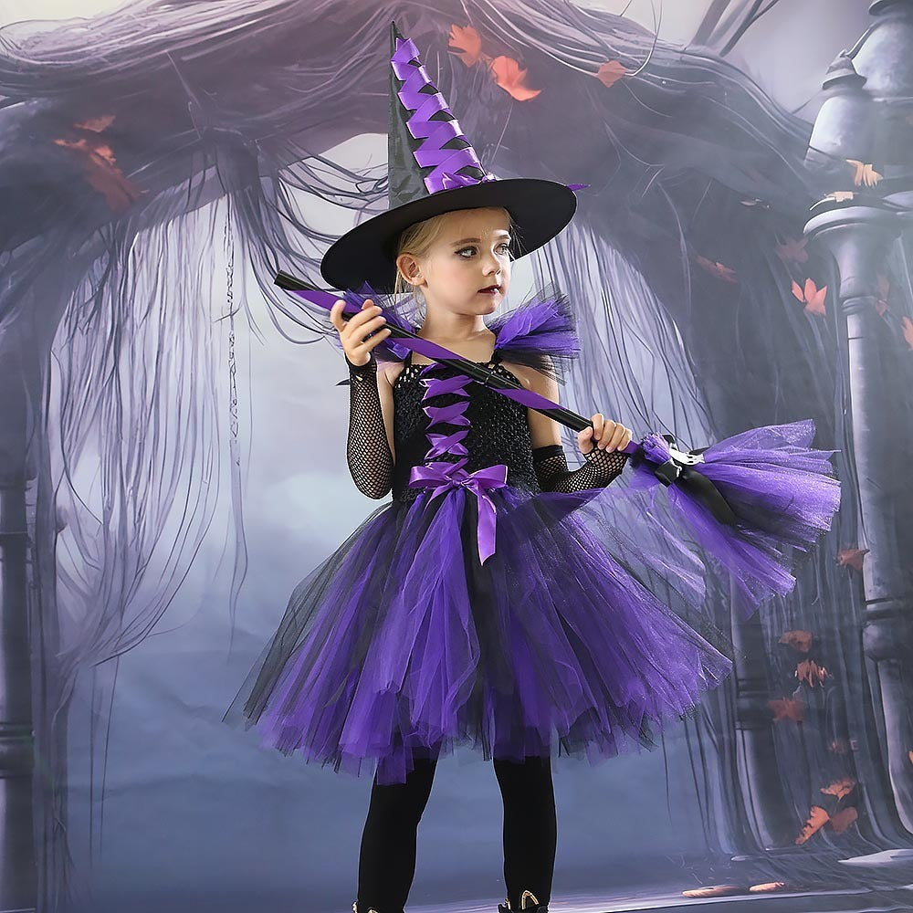 Children's Holiday Party Performance Costume Cosplay Witch Masquerade