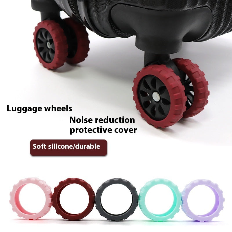 Noise Reduction Universal Wheel Mute Silicone Luggage Wheel Protective Cover